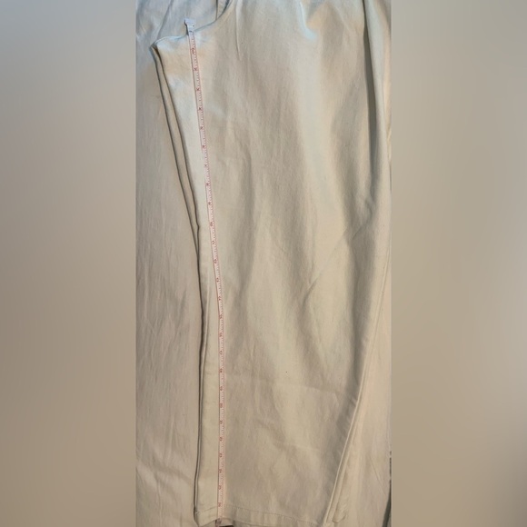 A New Day Ivory High Rise Pleat Front Womens Sz 18 Paper Bag Ankle Pants Belted - Picture 8 of 9